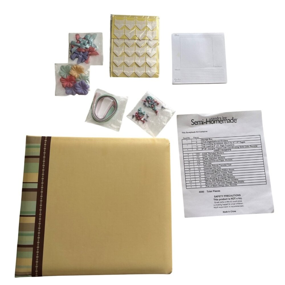 Sandra Lee Semi-Homemade Scrapbook Kit W/ Album & Accessories *READ